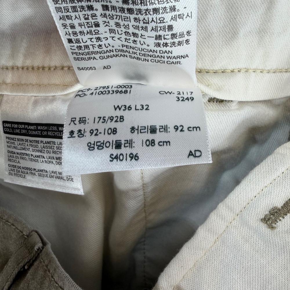 Levi's XX Chino Standard Taper Pants Men's Size 36x32 Khaki Tan Stretch Cotton - Picture 5 of 8